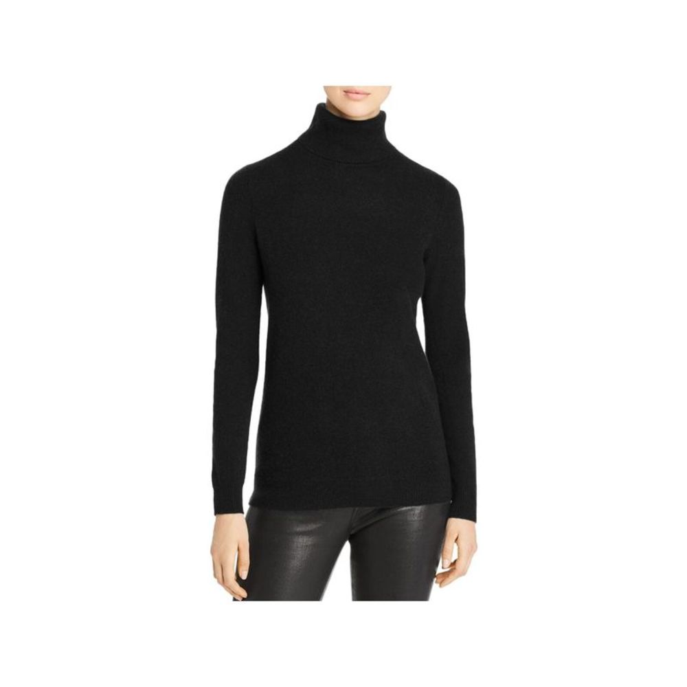 Designer Brand Womens Black Cashmere Long Sleeve Wear To Work Sweater XS